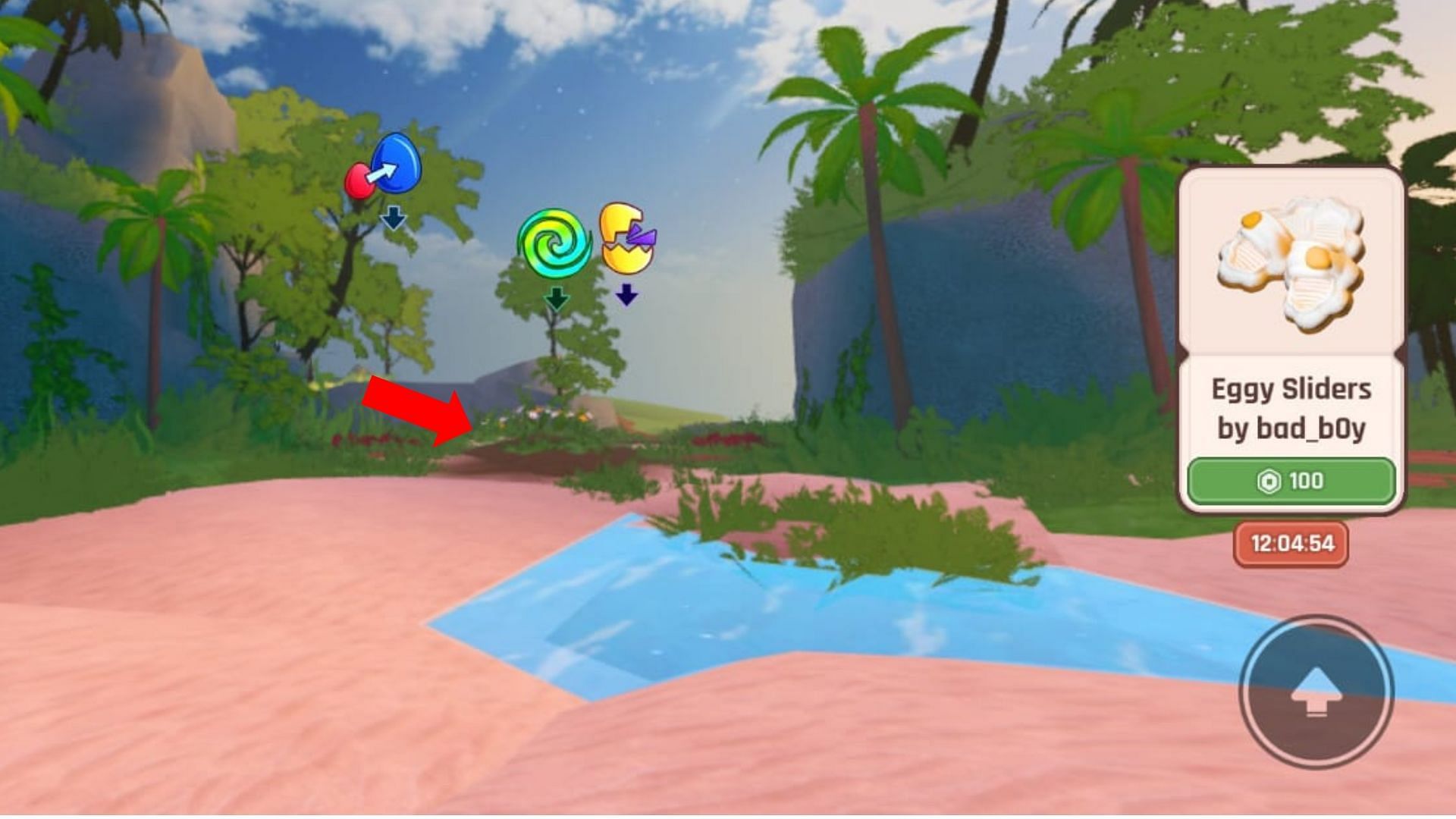 The way to the Earth Biome portal (Image via Roblox)